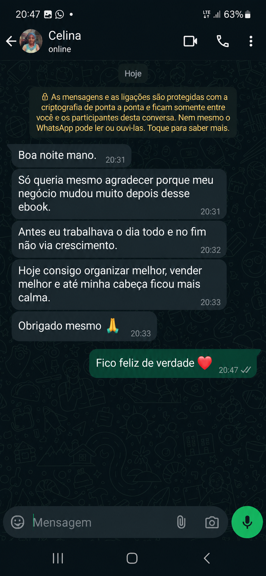 Celina — 'Hoje consigo organizar melhor e vender melhor'