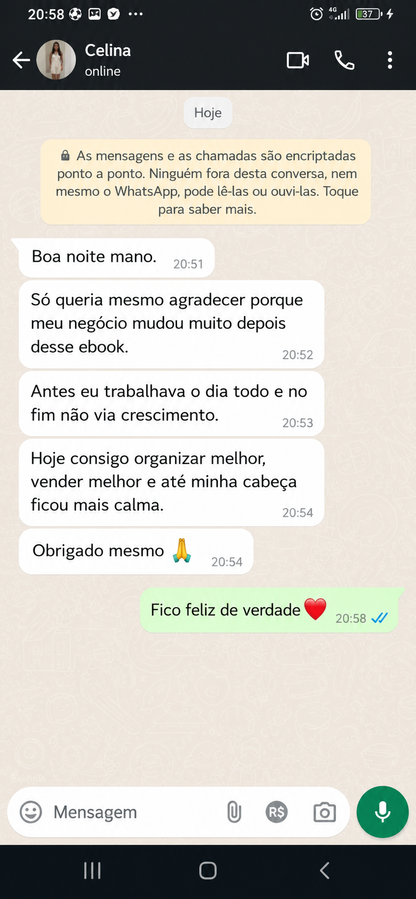 Celina — 'Meu negócio mudou muito depois desse ebook'