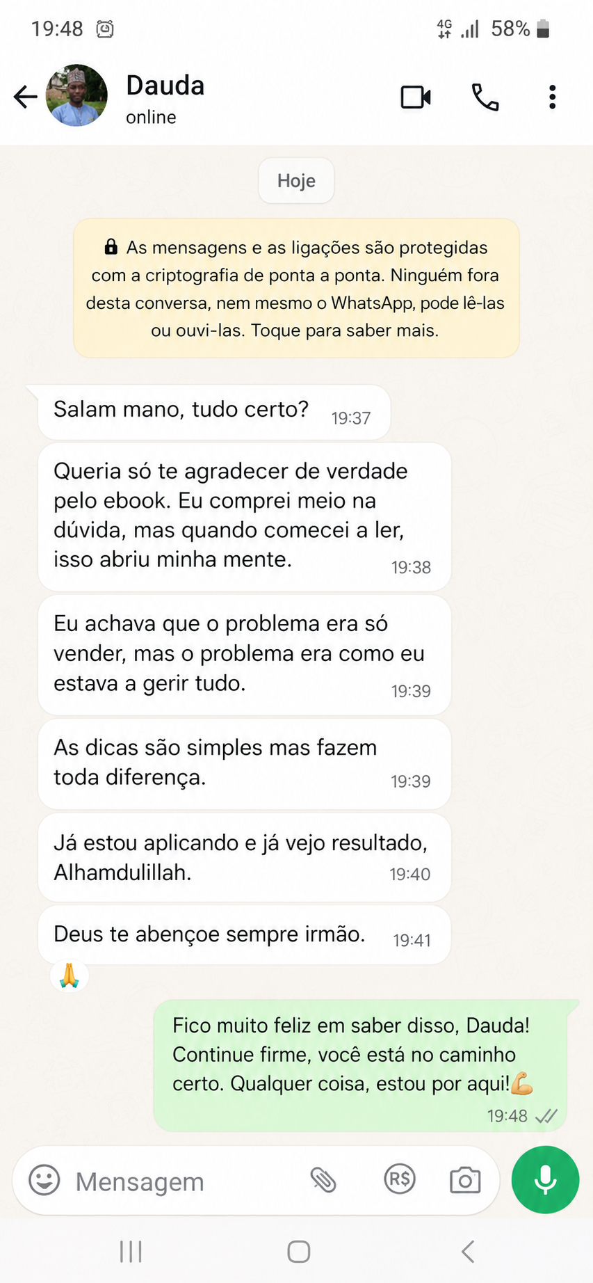 Dauda — 'Comprei na dúvida, abriu minha mente'