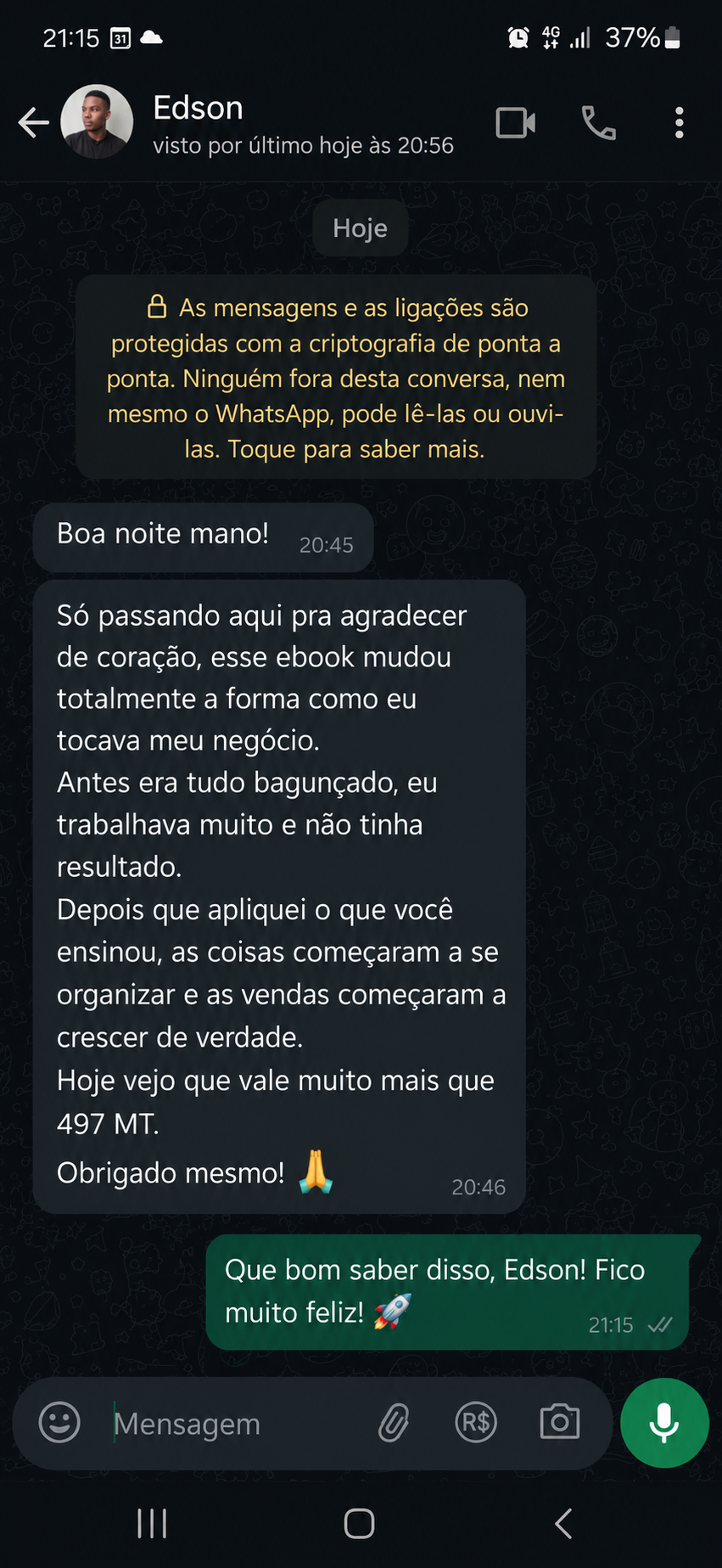 Depoimento do Edson sobre Vendas que Libertam